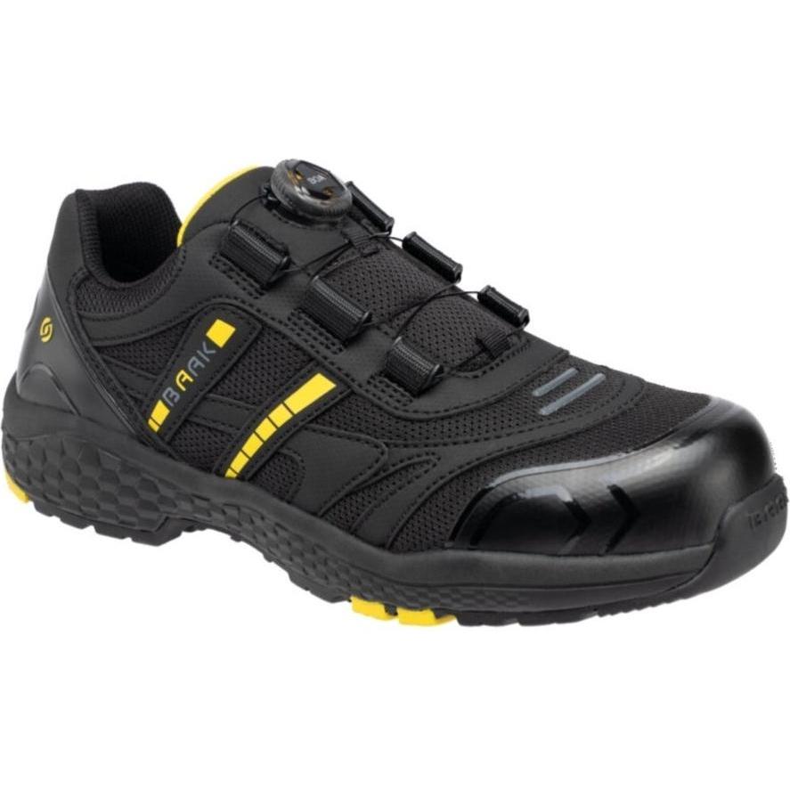 Baak Sicherheitshalbschuh Admiral John Grösse 43 schwarz/gelb Schuhweite 11 S1PS FO HRO LG SC SR ESD E... (43) (223022-43)