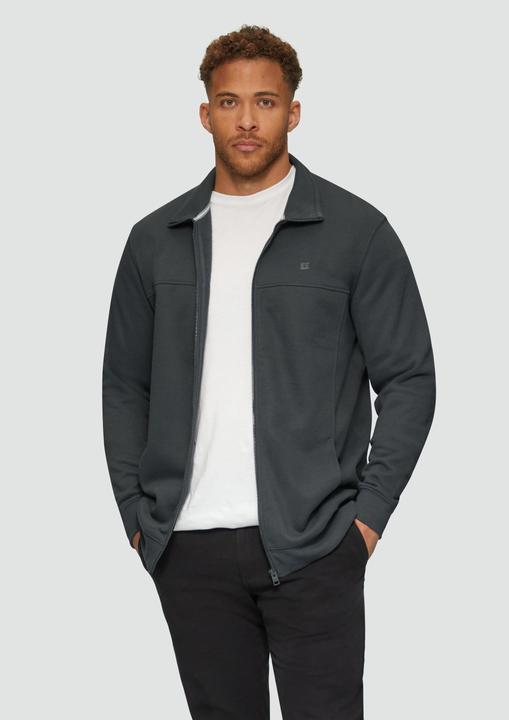 Produktbild s.Oliver Sweatshirt Jacke Sweatjacke mit Stehkragen (XXL)