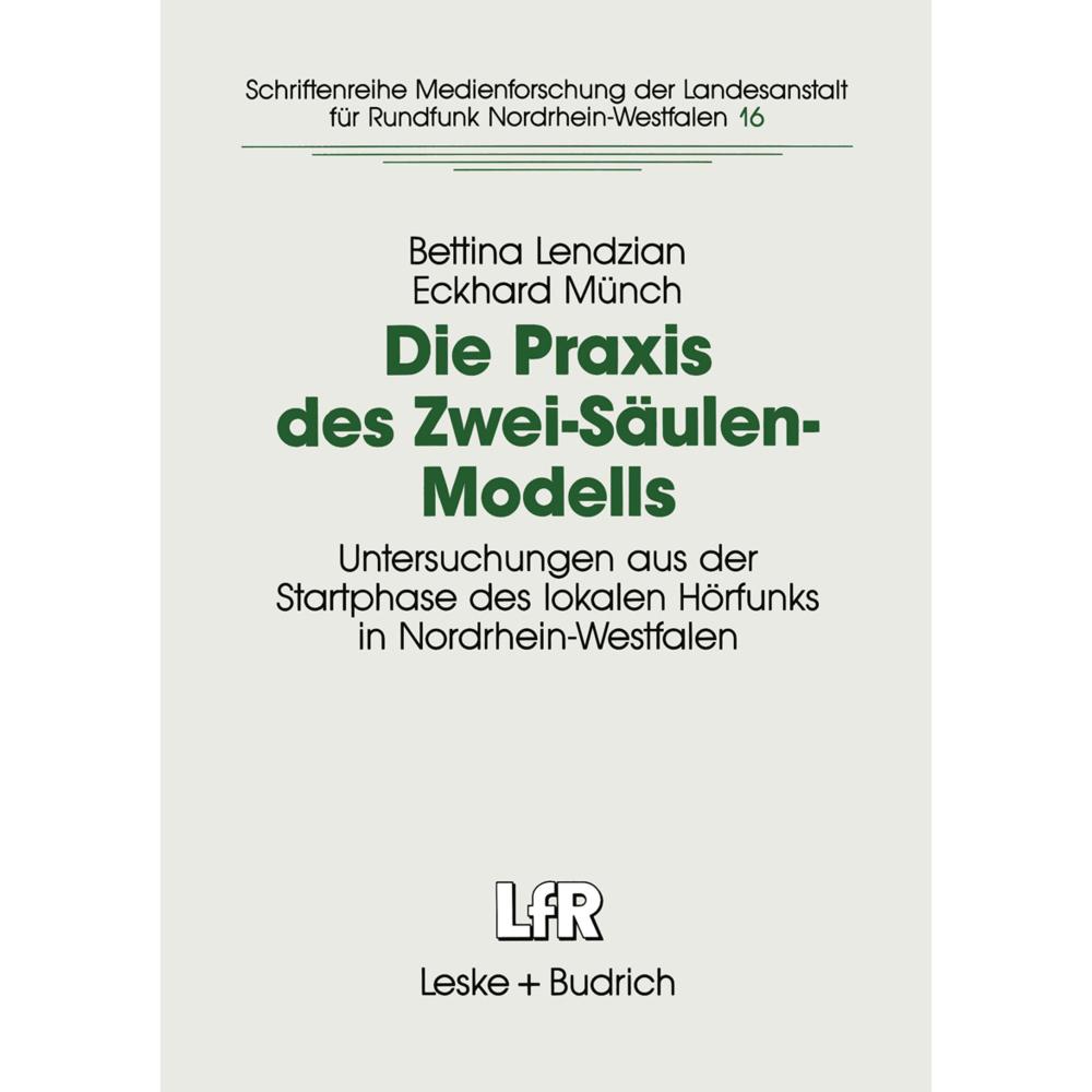Die Praxis des Zwei-Säulen-Modells, Fachbücher von Bettina Lendzian, Eckhard Münch