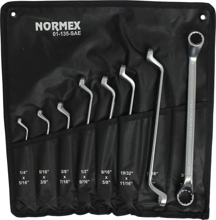Produktbild Normex Zoll Werkzeug Satz Set Ringschlüssel zöllig SAE CV für Harley (9/16", 5/16", 3/4", 11/16", 7/16")