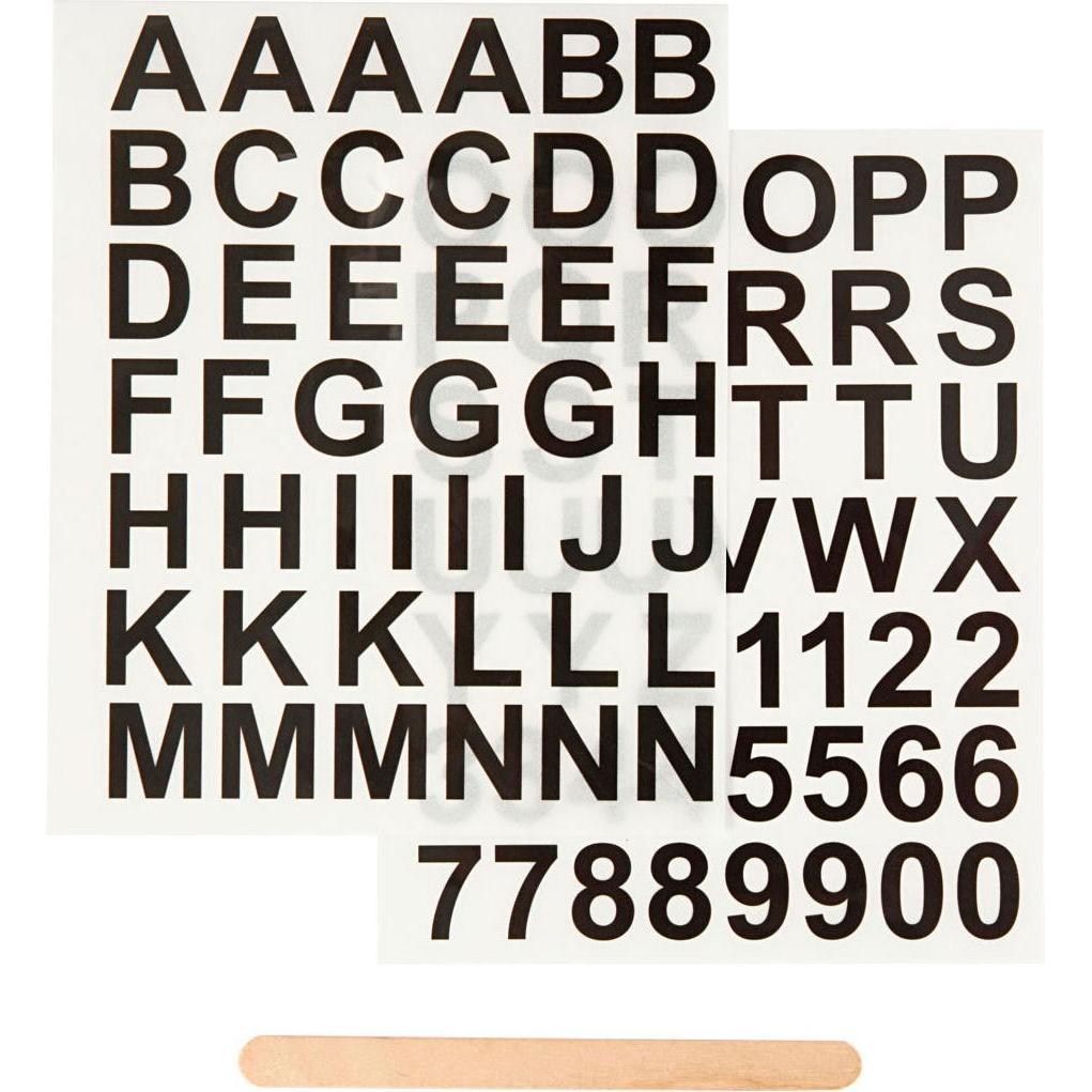 Thumbnail - Focus Home Interactive, Sticker, Rubbelaufkleber Buchstaben und Zahlen schwarz, 2 Bögen