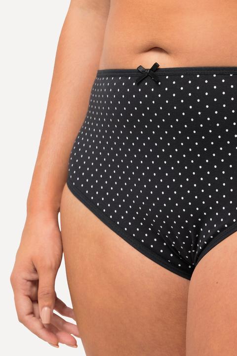 Immagine prodotto Ulla Popken Slip midi con pallini/tinta unita in confezione da cinque (54)