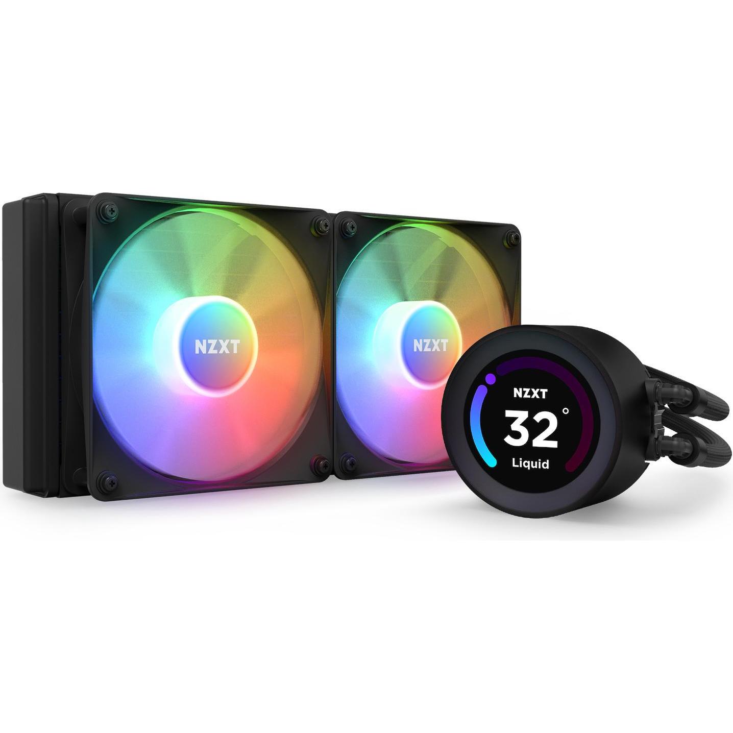 NZXT Kraken Elite 240 Black RGB fans, CPU Wasserkühler, Schwarz
