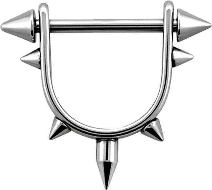 Immagine prodotto Star Piercing Staffa d'argento con cono (senza ottone, Acciaio chirurgico 316L)