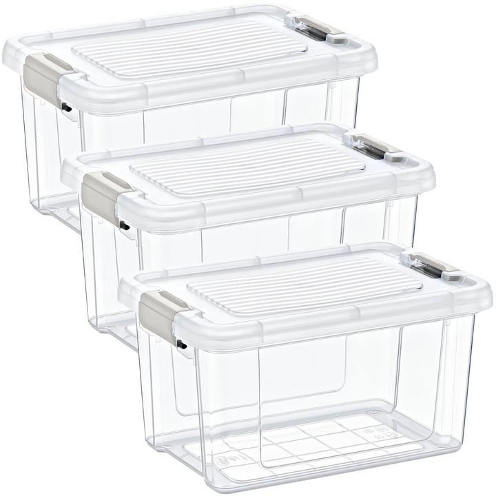 Storage Solutions Vorratsbox, 2500ml, transparent, 3er-Set (2.50 l)