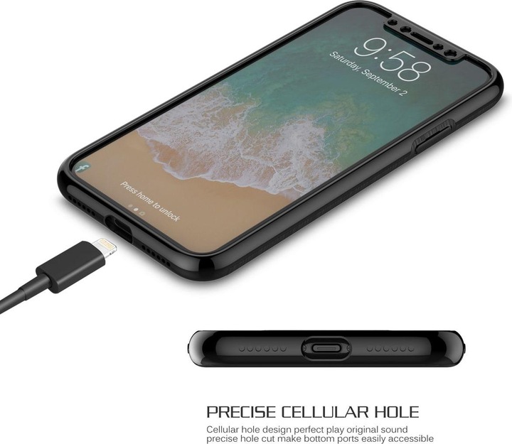 Produktbild König Design Handyhülle für Samsung Galaxy S7 Edge Schutzcase Backcover Bumper Etuis Schwarz (Samsung Galaxy S7 Edge)