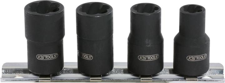 Produktbild KS Tools 3/8" Spiral-Profil-Stecknuss-Satz, 4-tlg, 8-13mm