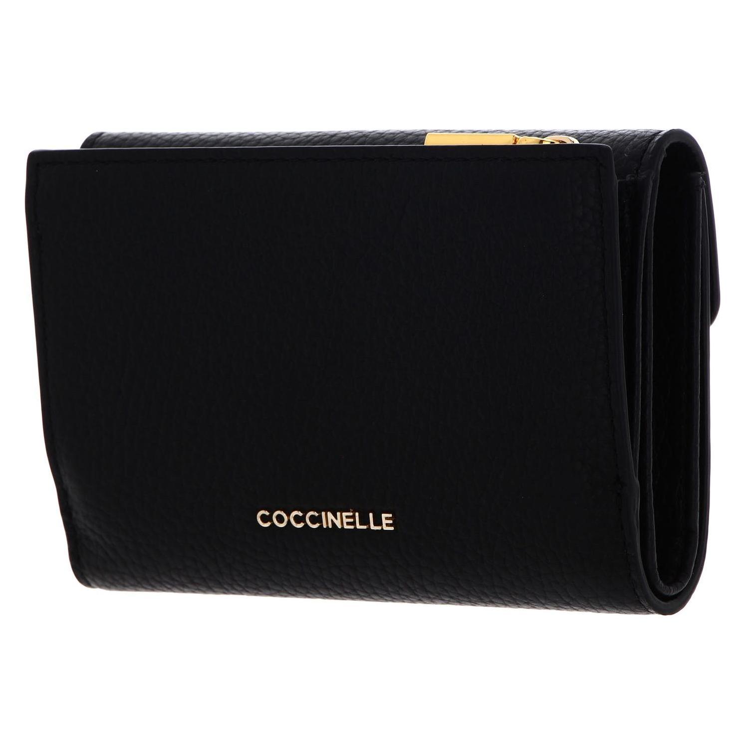 Coccinelle, Damen, Portemonnaie, Neofierenze Soft Wallet Grained Leather, Schwarz