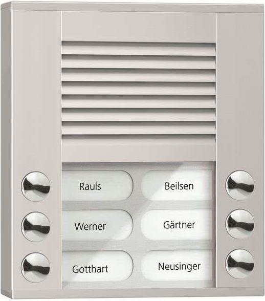 TechniSat Audio front-door station PES06-EN/04 6buttons 2-row surface mount silver