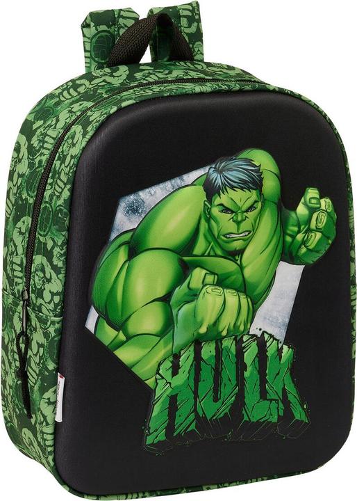 Image du produit Hulk Sac à dos scolaire Noir vert 22 x 27 x 10 cm 3D