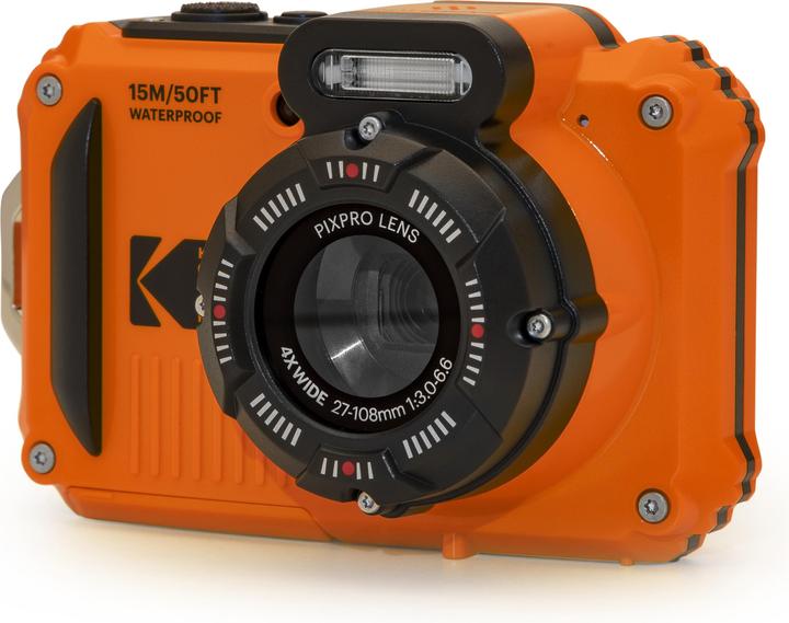 Actual product image Kodak Unterwasserkamera WPZ2, orange 4x opt. Zoom, 15m, 16MP (4.9 - 19.6 mm, 16 Mpx)