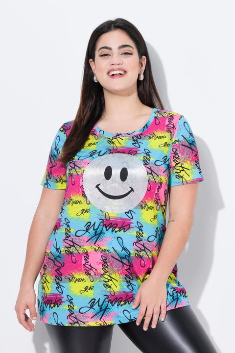 Produktbild Angel of Style T-Shirt, bequeme Passform, Metallic-Smiley (56)