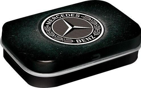 Nostalgic-Art Merchandising Pillendose. Mercedes-Benz / Logo Black