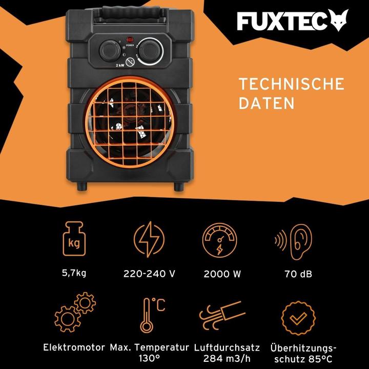 Image du produit Fuxtec Elektroheizer FX-EH2 (2000 W)