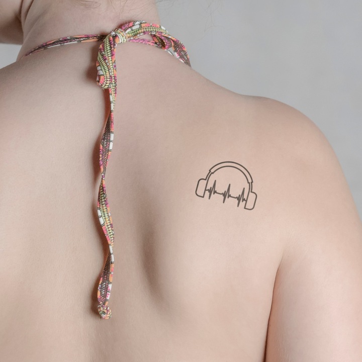 Image du produit minink Tatouage temporaire - Ecouteurs avec battements de coeur