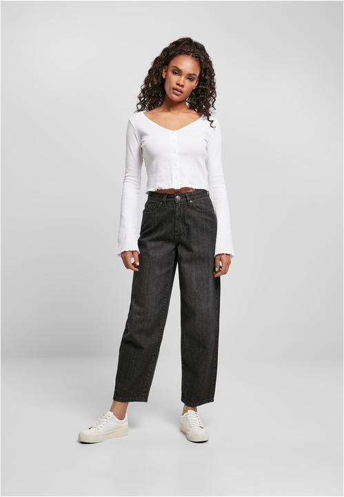 Produktbild Urban Classics Ladies High Waist Wide Leg Cropped Denim Pants (27)