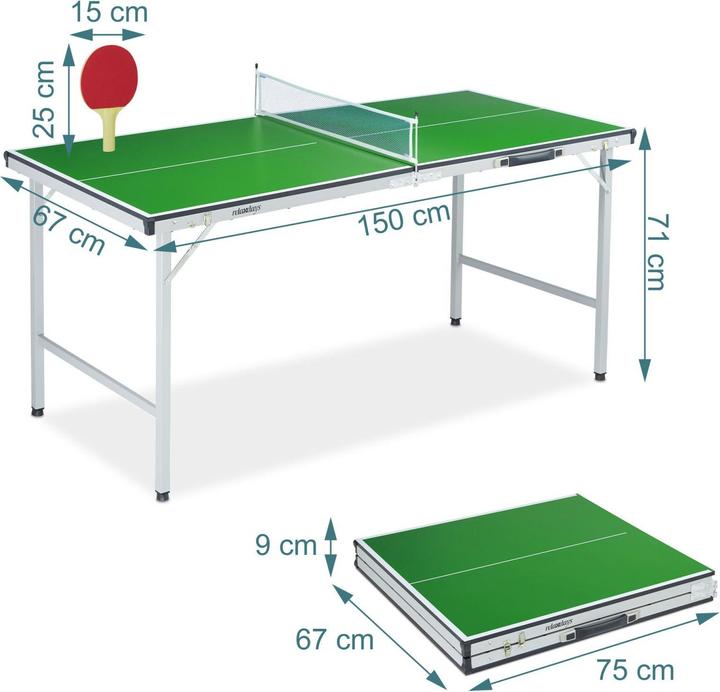 Actual product image Relaxdays ping pong table