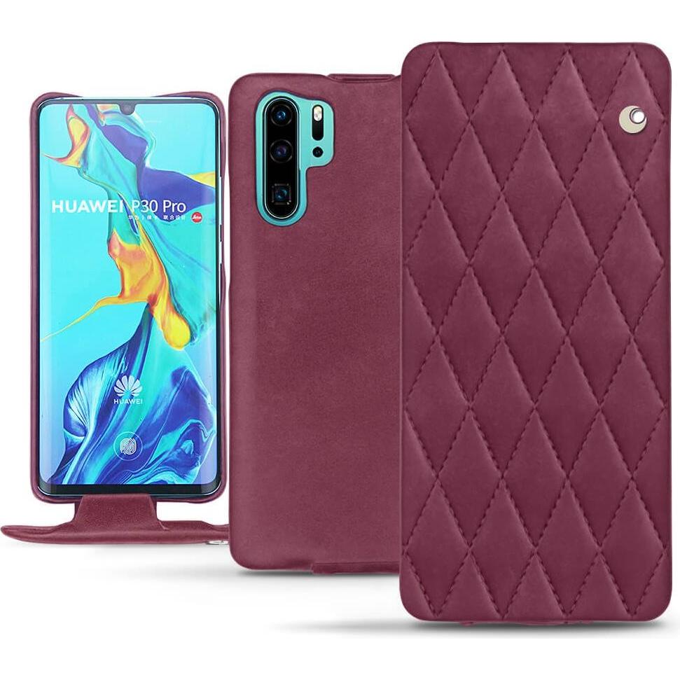 Noreve Lederschutzhülle vertikal (Huawei P30 Pro), Smartphone Hülle, Violett