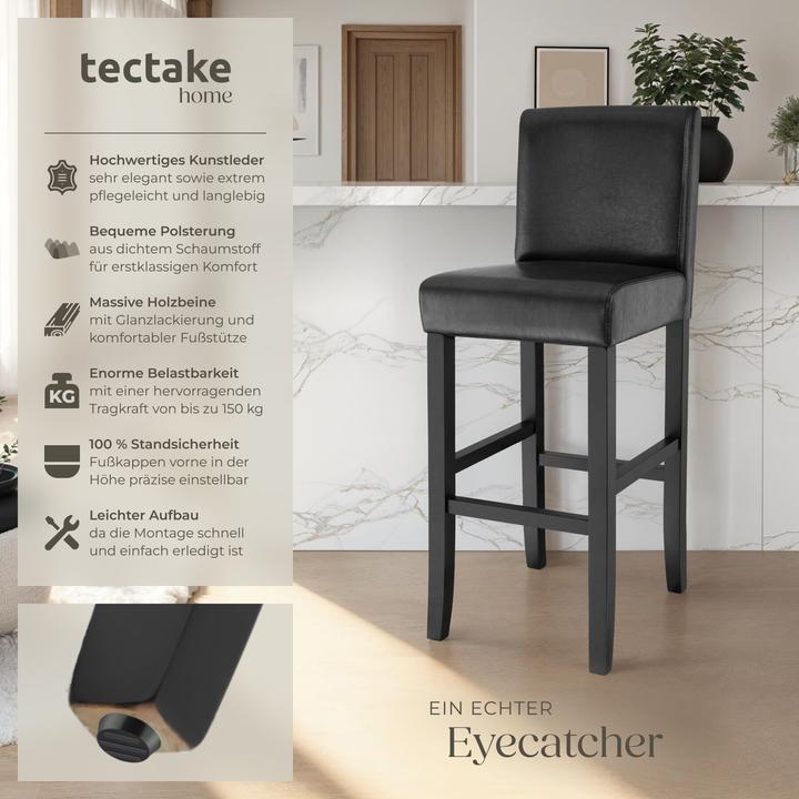 Produktbild tectake Barhocker aus Kunstleder