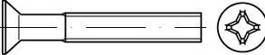 Productafbeelding Verzonken schroef DIN 965 Phillips-PH M 4 x 28 -H 4,8 gegalvaniseerd (1000 Schroeven per stuk)