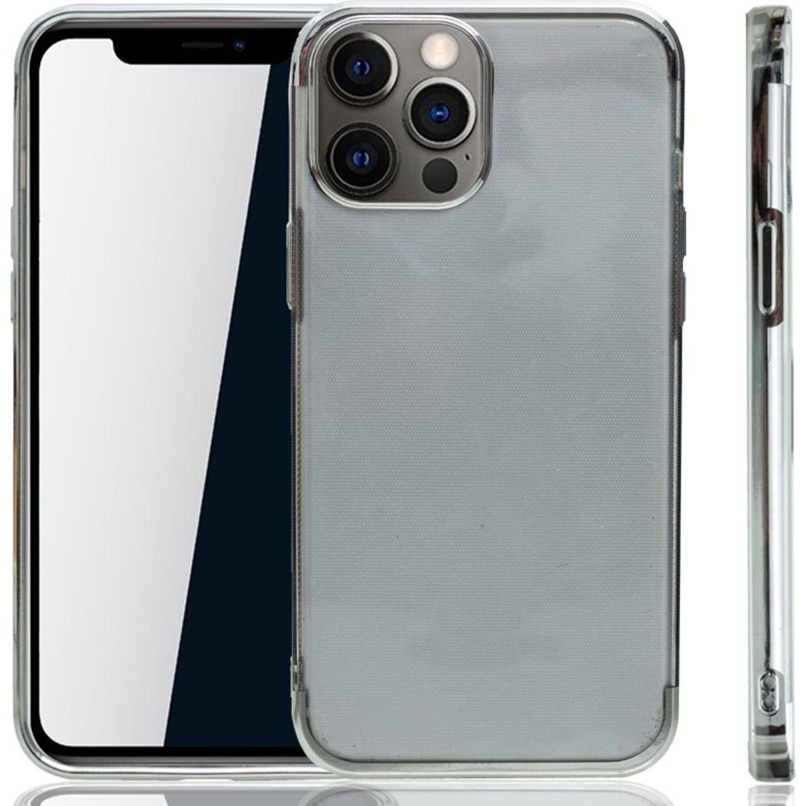 König Design Apple iPhone 12 Pro Max Hülle Case Handy Cover Schutz Tasche Schutzhülle Etui Silber (Apple iPhone 12 Pro M...