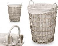 Kipit runder Korb mit grauen Griffen (43 cm)