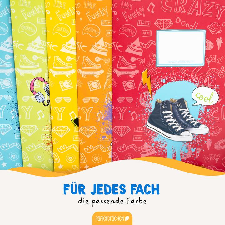 Produktbild Papierdrachen 8 Papierheftumschläge A4 Graffiti - Set 18 (A4)