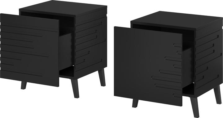 Actual product image Cama Bedside table NOVA 44x40x52 matt black (44 x 40 x 52 cm)