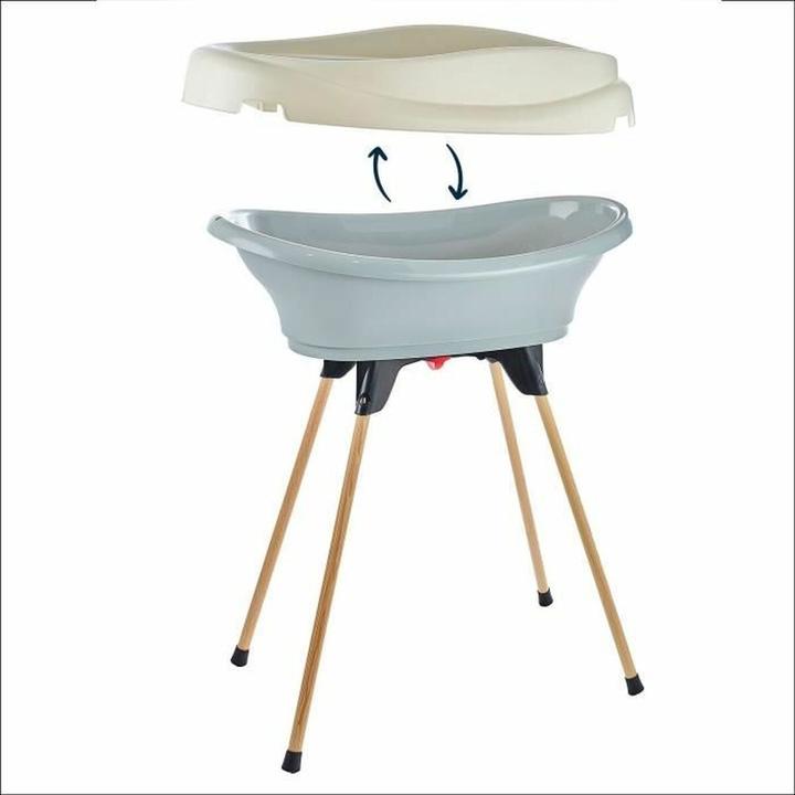 Produktbild Thermobaby Pack Wickelaufsatz und Badewanne Vasco Charmegrau