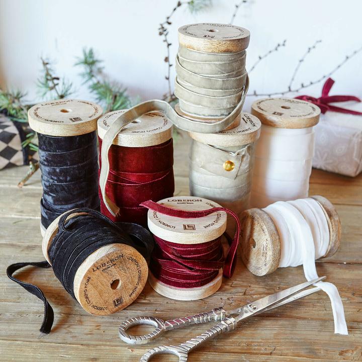 Produktbild Loberon Samtband 2er Set Liandis rot (2x)