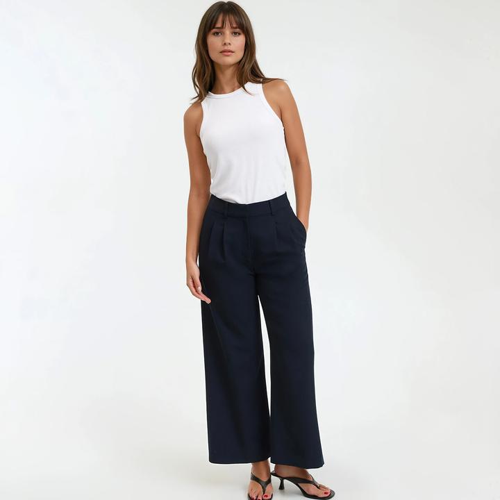 Actual product image La Redoute Collections Wide pleat trousers (42)