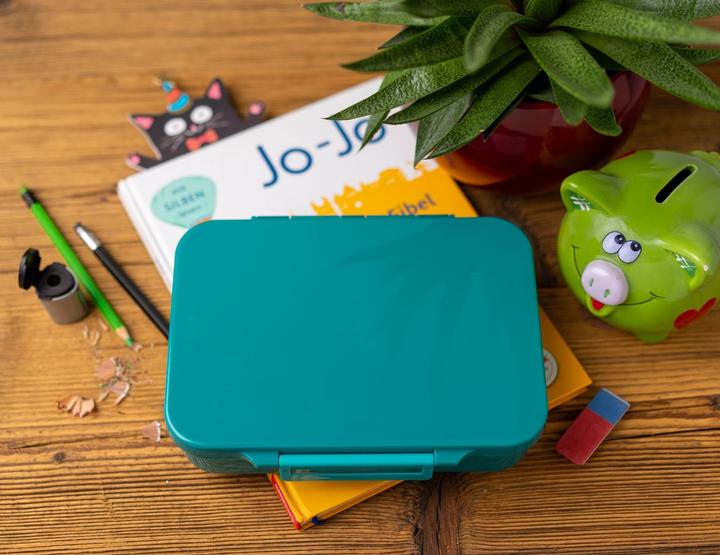 Produktbild Lekkabox Classic Lunchbox mit 4 Fächern & Trenner, petrol