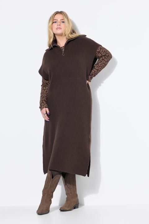 Produktbild Studio Untold Strick-Kleid, oversized, Troyerkragen, ärmellos, Midilänge (50, 52)