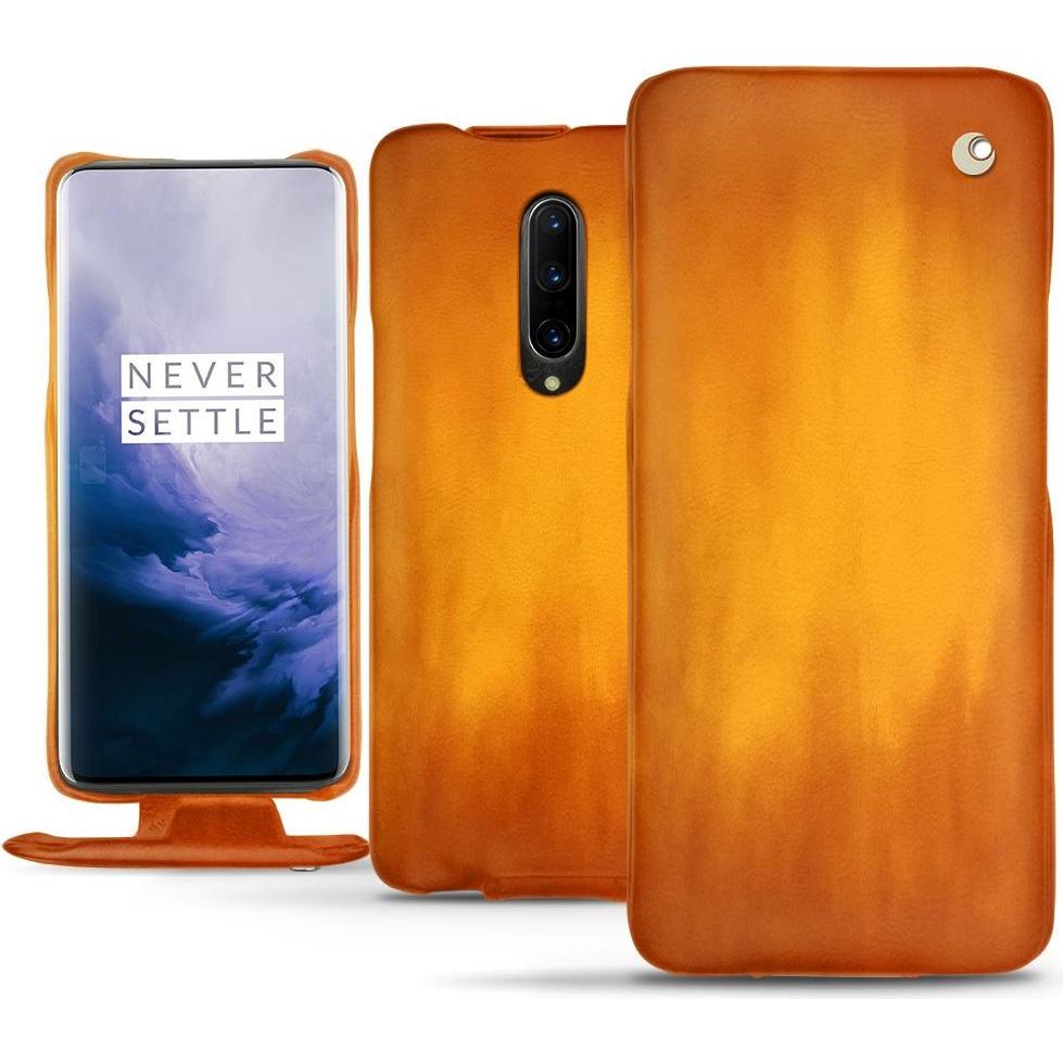 Thumbnail - Noreve Lederschutzhülle vertikal (OnePlus 7 Pro), Smartphone Hülle, Orange