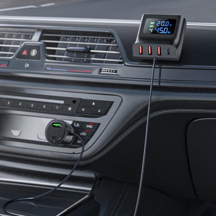 Image du produit Acefast Chargeur de voiture USB-A USB-C B11 138 W avec 6 ports - Noir