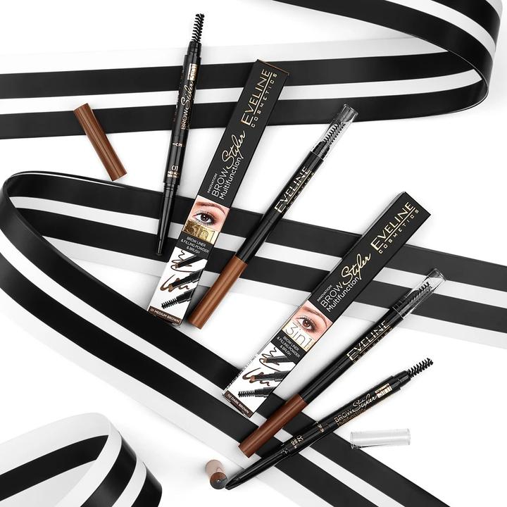 Image du produit Eveline Brow Multifunction 3In1 Brow Liner Filling Powder&Brush 02 Dark Brown (Dark Brown)