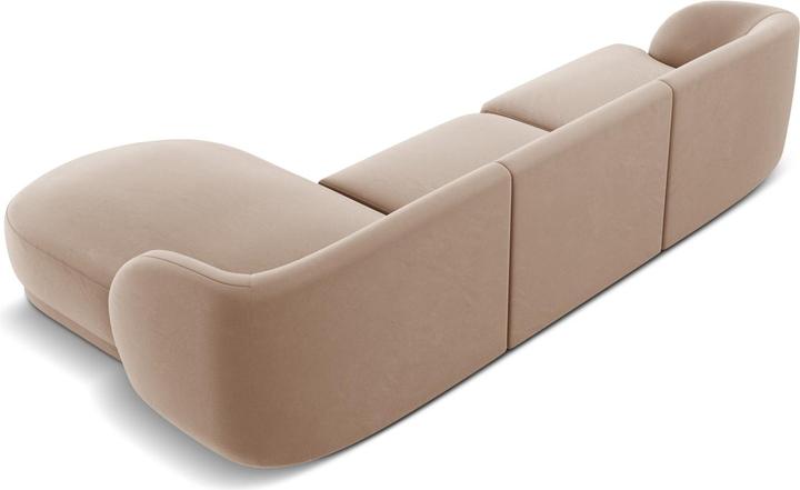 Image du produit Micadoni Canapé D'Angle Droit Velours, "Miley", 4 Places, 255x156x70Fabriqué en Europe (Canapé d'angle)