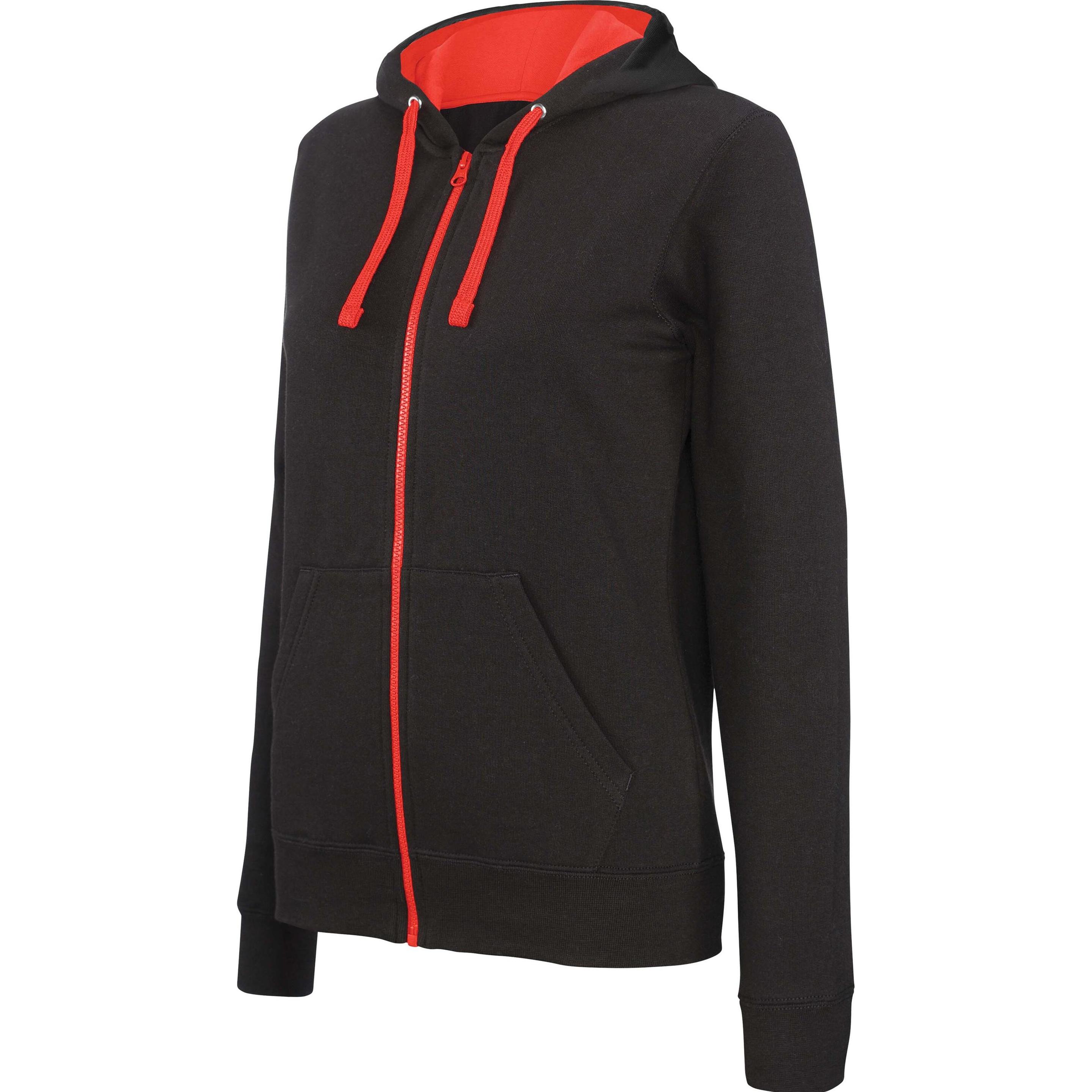 Kariban, Damen, Pullover, Contrastée, Schwarz, (XS)