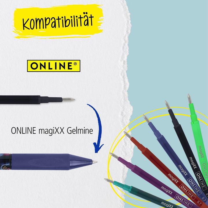 Produktbild Online 6er Pack Gelpen magiXX Boys gemischt (blau radierbar, 1 x)