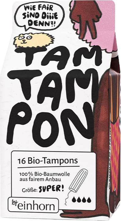 Actual product image Einhorn Condoms Bio-TamTampon Super 2022 (16 x)