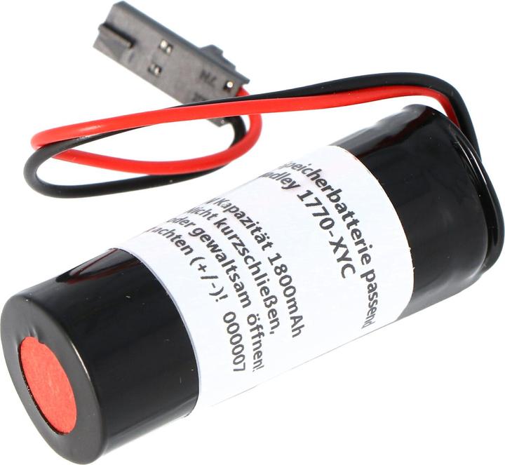 Actual product image AccuCell Allen Bradley Speicherbatterie 1770XYC, 1785-L20BK, 1785-L40BK, 1785-L60B 3 Volt 1800mAh 17x45,5mm (Device specific, 1800 mAh)
