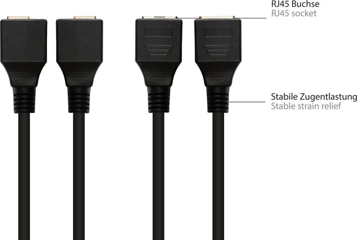 Actual product image Good Connections GC 4945-FF Adapter cable RJ45 socket> D-Sub 9-pin. socket black 0.1 (0.10 m)