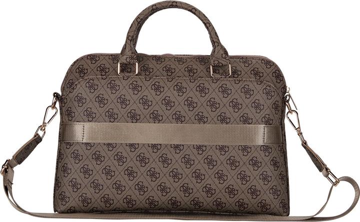 Guess PU 4G Triangle Logo Computer Bag 15/16 - brown (15")