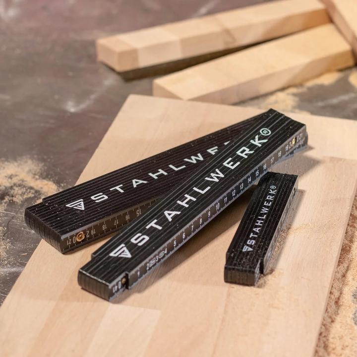 Actual product image Stahlwerk Folding rule 1 meter precise plastic folding rule metric digits