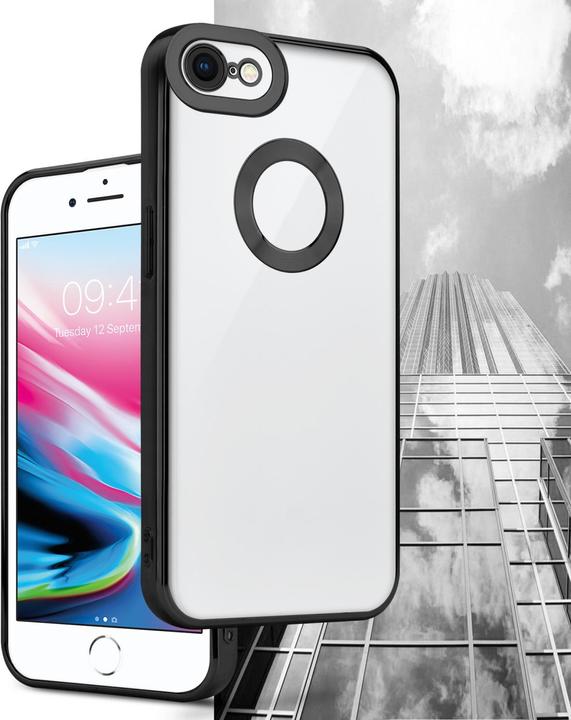 Actual product image Cadorabo TPU Chrome case with camera protection for Apple iPhone 7 / 7S / 8 / SE 2020 (Apple iPhone 7, Apple iPhone SE (2nd Gen))