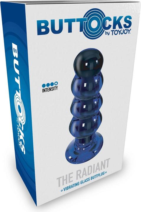 Actual product image ToyJoy Buttocks The Radiant Glass Butt Plug