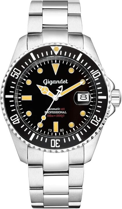 Image du produit Gigandet Montre automatique analogique pour homme avec réserve de marche et étanche (Montre de plongée, 43 mm)