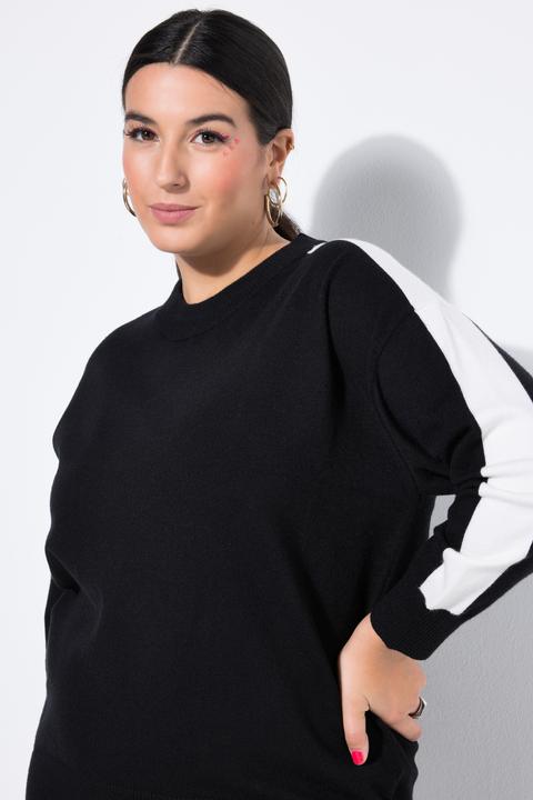 Produktbild Studio Untold Pullover, oversized, Ärmelstreifen, Ballon-Langarm (58)