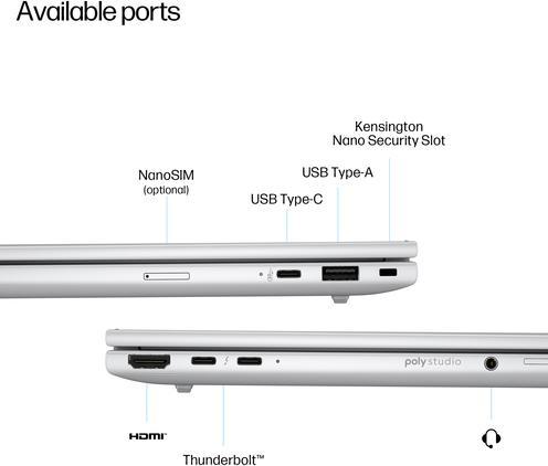 Produktbild HP EliteBook 8 G1i (13.30", 1000 GB, 32 GB, DE, Intel Core Ultra 7 255U)