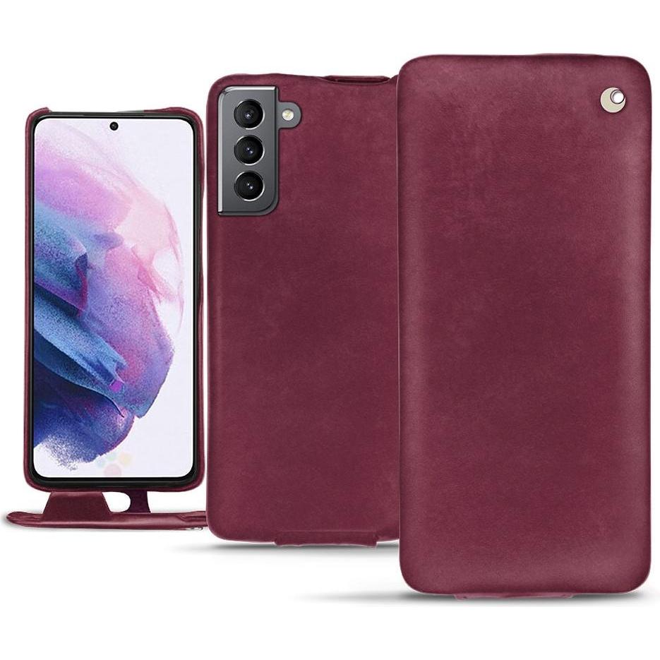 Thumbnail - Noreve Lederschutzhülle vertikal (Samsung Galaxy S21), Smartphone Hülle, Violett